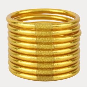 GOLD ALL WEATHER BANGLES® (SET OF 3) - SERENITY PRAYER